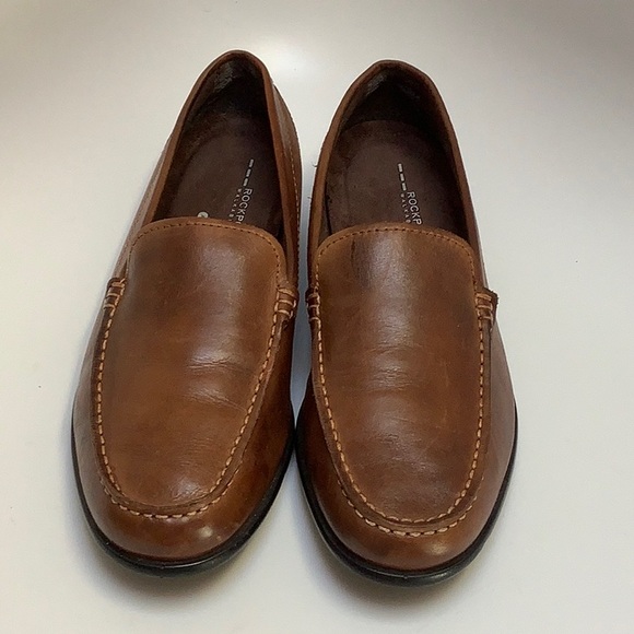 Rockport Walkability Men's Classic Brown Loafers Size 10 With ADIPRENE by Adidas - Picture 3 of 16